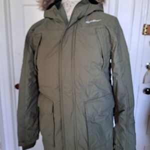 Eddie Bauer Black and Olive Winter Coat